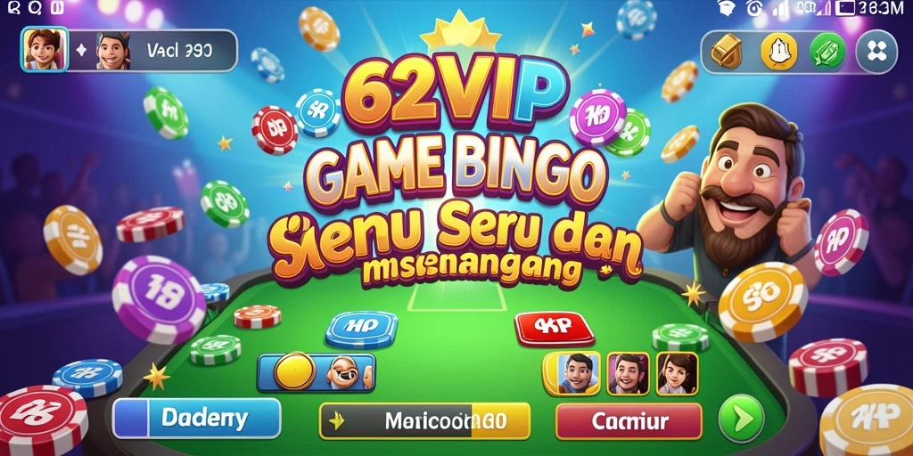 Gameplay seru 62VIP dengan suasana bingo yang mendebarkan.