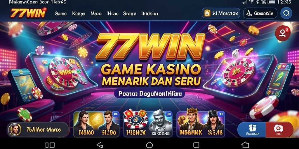 Tampilan gameplay menarik dari aplikasi Kasino 77WIN.
