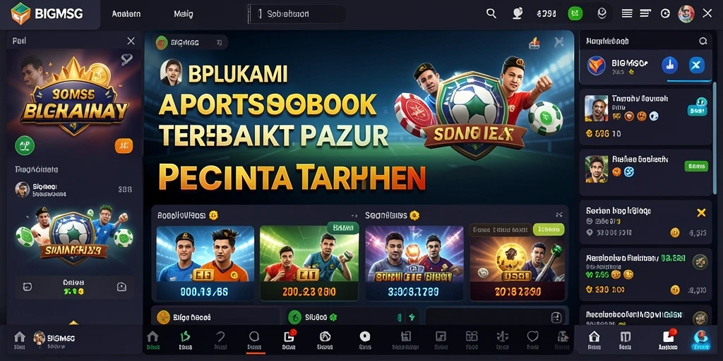 Tampilan gameplay Sportsbook yang menarik dan interaktif di BIGMSG.