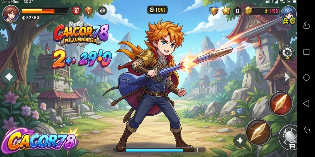 Tampilan gameplay anime yang menakjubkan dalam CACOR78.