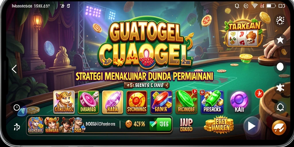 Tampilan utama GUATOGEL yang menampilkan strategi seru dalam bermain.