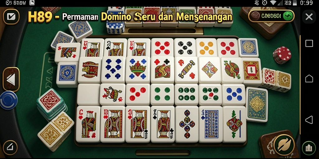 Screenshot utama H89 menampilkan gameplay Domino yang seru dan menarik.