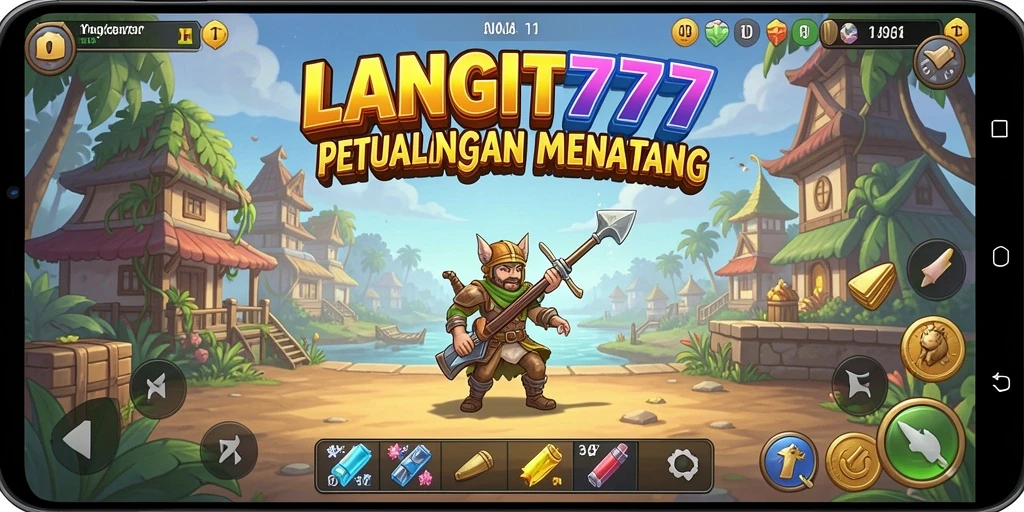 Tangkapan layar menunjukkan gameplay LANGIT777 yang seru dan penuh warna.