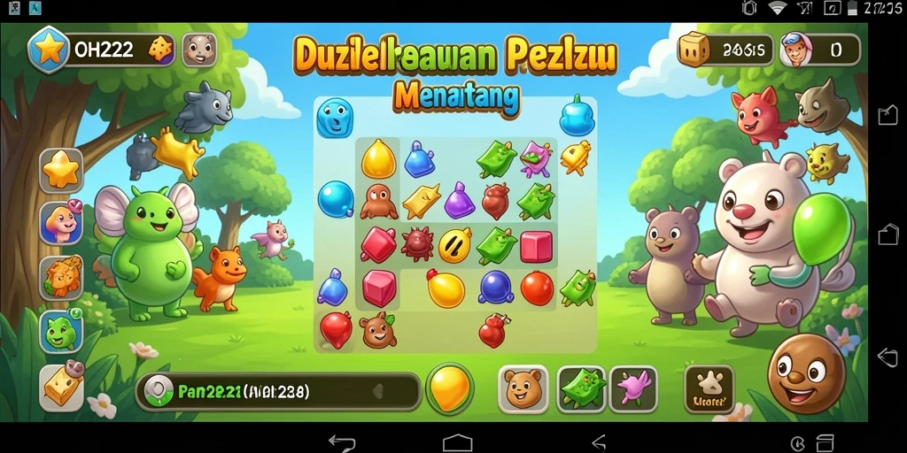 Screenshot utama OH222 menunjukkan gameplay Puzzle yang seru dan penuh tantangan.