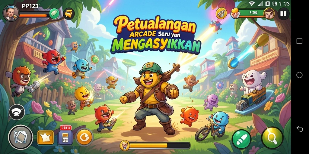 Tampilan gameplay seru dan penuh aksi dari PP123.