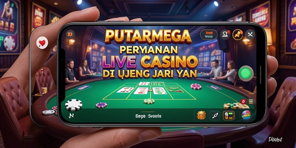 Gameplay PUTARMEGA yang menarik dengan dealer langsung.