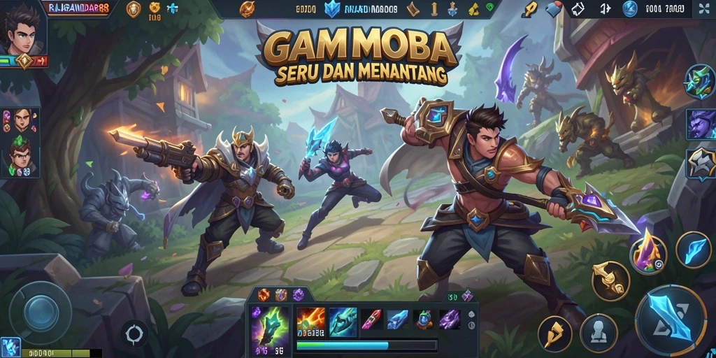 Tampilan gameplay seru dari RAJABANDAR88 yang menampilkan aksi hero.
