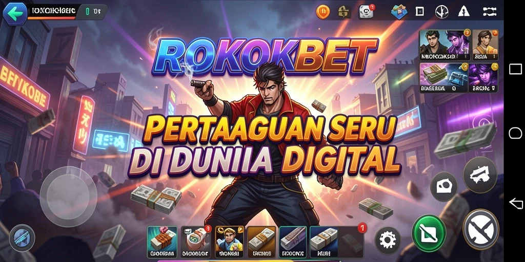 Screenshot gameplay ROKOKBET menunjukkan pertarungan seru dengan efek visual luar biasa.