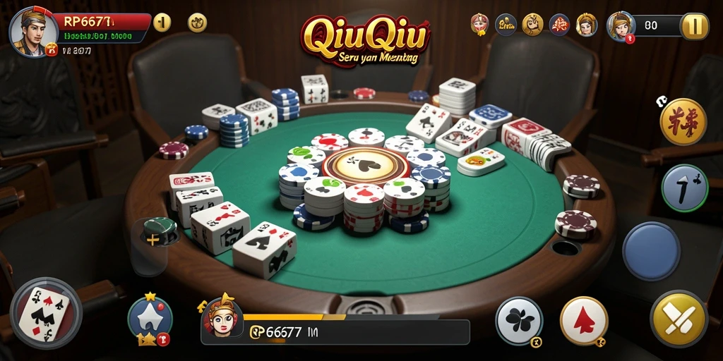 Screenshot gameplay RP6677 yang menyajikan aksi QiuQiu.